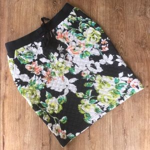 Lila floral quilted skirt